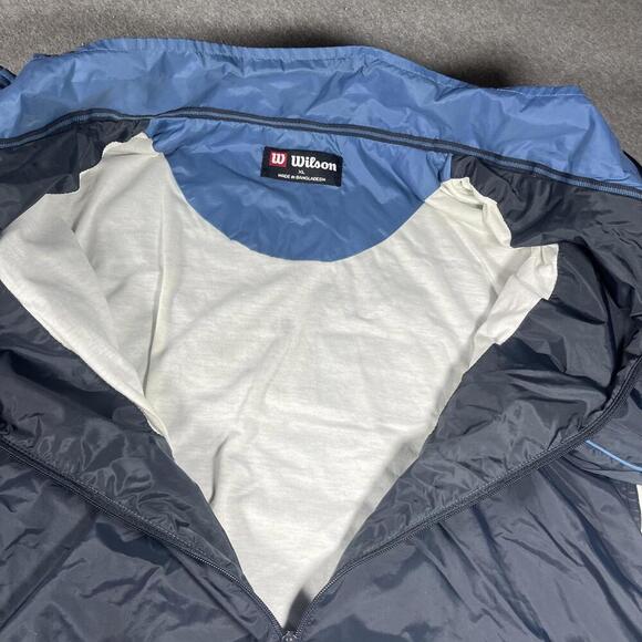 Wilson Men's Golf Windbreaker Jacket XL Black with Blue Trim Mens size XL - Picture 6 of 7